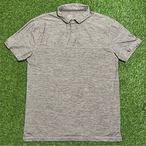 Buckle Black BKE Polo Shirt Mens Large Gray Stripes Performance Stretch Wicking